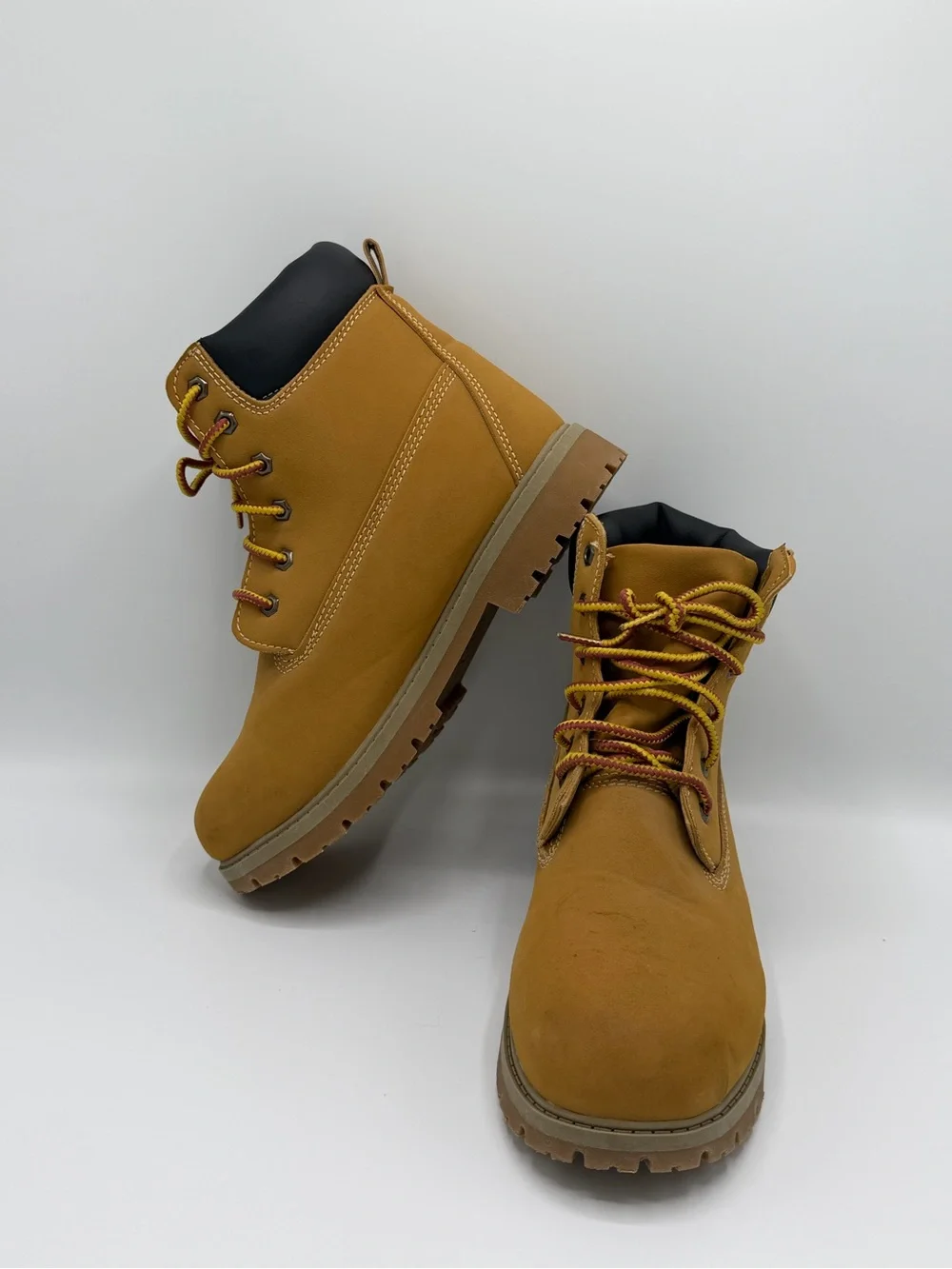 Ozark Trail Men’s Tan/Black Lace-Up Ankle Work Boots Round Toe US 9.5 EU 42.5
